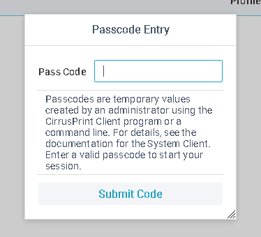 passcode